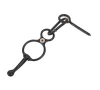 BESPORTBLE Anneau d'Attache pour Cheval en Acier Inoxydable Noir Boucle à Dégagement Rapide Matériel d'Équipement Équestre Robuste pour Écurie Sangle d'Attache Sécurisée Aide à