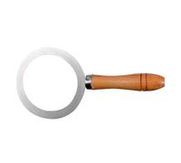 BESPORTBLE Anneau de Protection Inox Anti-brûlure 10,5 Cm Diamètre Manche en Bois, Joint en Acier Inoxydable pour Moule à Pâtisserie, Couvercle de Tasse Adapté pour Thé et Crème, 1 Pièce