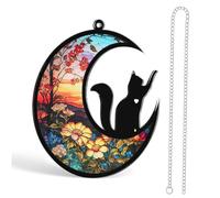 BESPORTBLE Anneaux De Nez De Veau Suspendus À La Fenêtre De Lune Anneau De Suspension Chats Humidificateur Chat Pendentif De Fenêtre De Lune Breloques Ornement Suspendu pour Chat pour