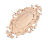 BESPORTBLE Applique Bois Sculpté Européen Décor Porte Mur Meubles Décoration Adhésive Élégante Bois Massif