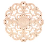 BESPORTBLE Applique en Bois Sculpté Onlay Applique en Bois Non Peint Décalque Sculpté de Style Européen Vintage pour La Décoration de Meubles de Maison 20Cm