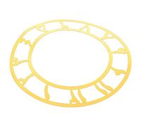 BESPORTBLE Autocollant Mural Miroir en Acrylique 25 CM Chiffres Arabes Ronds Décoration Murale pour Salon et Entrée Cadran d'Horloge Décoratif Effet Miroir Doré Profond Sticker Horloge