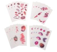 BESPORTBLE Autocollants Cicatrices Réalistes 16 Feuilles Kit Maquillage Zombie Pour Visage Et Corps Halloween Cosplay Blessures Fausses Ecchymoses Pour Déguisement Adulte
