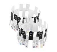 BESPORTBLE Autocollants Clavier Piano Touches Colorés pour Débutants Étiquettes Notes Claires Stickers Amovibles Sans Résidu Compatibles Claviers Électroniques et Traditionnels