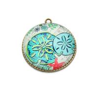 BESPORTBLE Autocollants en Verre Motif Poisson Marin 20 MM, 20 Pièces Couleurs Assorties, Patchs Décoratifs DIY pour Bijoux, Montres, Vases et Créations Artisanales