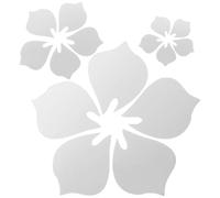 BESPORTBLE Autocollants Muraux 3D en Miroir Argenté, Décoration Murale de Fleur Adhésive en Acrylique, Stickers Décoratifs DIY pour Salon, Chambre et Salle de Bain, Art Mural Élégant