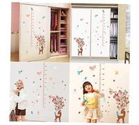 BESPORTBLE Autocollants Muraux Créatifs Pour Garçon Fille Avec Règle De Hauteur Et Décorations Cerf Stickers Uniques Pour Chambre Garçon Fille Décalcomanies Écologiques Pour Suivre La