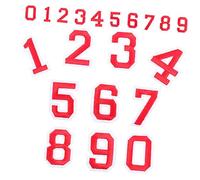 BESPORTBLE Autocollants Numéro De Maillot De Football Diy 20 Pièces Rouges Chiffres 0 à 9 Thermocollants Autocollants Pour Décoration Textile Personnalisable Pour Vêtements Et Paquet à Dos