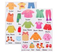 BESPORTBLE Autocollants Pour VêTements ÉTiquettes De Classification Pour Garde-Robe Enfants DéCor Amovible Pour Organiser Commode Dressing 33X24Cm Pvc