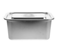 BESPORTBLE Bac à Compost Cuisine en Acier Inoxydable 201 32X22 CM avec Couvercle Hermétique Boîte de Rangement pour Déchets Alimentaires Composteur D’Intérieur Compact pour Plan de