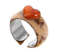 BESPORTBLE Bague D'amour Imprimé Léopard Bague Homme Bagues Réglables Pour Hommes Bagues Réglables Pour Femmes Anneaux Ouverts Anneau De Doigt Anneaux D'amour Léopard Acrylique
