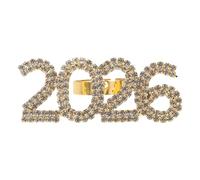 BESPORTBLE Bague de pouce pour femme : bague ajustable en strass avec numéro 2026 - bijou tendance ouvert, élégant et tendance, idéal pour les événements et les fêtes.