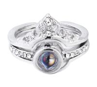 BESPORTBLE Bague De Projection Pour Auriculaire D'Amour Pour Couple Bagues Pour Femmes De Mariage Chic Ouverte Pour Femme Romantique D'Ouverture