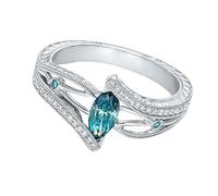 BESPORTBLE Bague Pour Femmes Couleur Bague Délicate Pour Mariage Et Fête Bleu Numéro