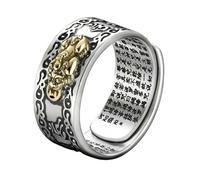 BESPORTBLE Bague Réglable Pour Hommes Avec Motifs Bouddhistes Anneau Feng Shui De Fortune Rétro Pour Hommes Et Femmes