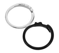 BESPORTBLE Bagues de couple ange et diable 2 pièces, bagues chics, bijoux pour couples, ajustable ouverture, noir, alliage de zinc, pour amoureux, décoration quotidienne