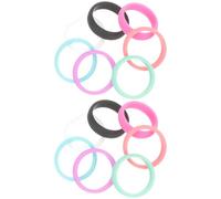 BESPORTBLE Bagues en Silicone pour Femmes - 14 Pièces Multicolores Taille 8 - Souples Étanches et Flexibles - Anneaux de Sport pour Gym Activités en Extérieur et Usage Quotidien