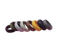 BESPORTBLE Bagues En Silicone Sport Ergonomiques, Lot De 8 Anneaux Respirants, Flexibles Et Confortables, Taille 8, Multi-couleurs, Pour Activités Extérieures Et Course à Pied
