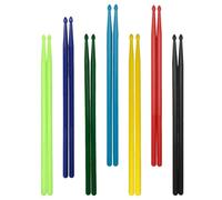BESPORTBLE Baguettes de Batterie 5a en Nylon Coloré, Lot de 7 Set de Paires, Maillets Antidérapants pour Batterie Acoustique et Jazz, Accessoires Percussion pour Entraînement et Performance