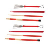 BESPORTBLE Baguettes de Batterie Bois et Nylon avec Brosse à Tambour et Sac de Rangement pour Instruments de Percussion Design Antidérapant pour Adultes Parfait pour Batterie Jazz