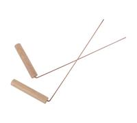 BESPORTBLE Baguettes de Sourcier en Laiton Manche en Bois Kit Portable de 2 Bâtons pour Détection d'eau et Chasse aux Trésors Outil de Divination d'Extérieur Camping et Randonnée