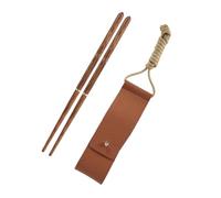 BESPORTBLE Baguettes Pliables en Bois de Poulet Baguettes Démontables Réutilisables avec Étui Portable Couvert de Voyage Léger pour Camping Pique-Niques et Randonnée Set Pratique pour