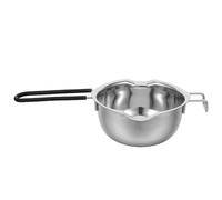 BESPORTBLE Bain- en acier inoxydable pour faire fondre le chocolat, d'une capacité de 600 ml (20 oz, 3/5 qt, 2 tasses et demie) - Casserole avec poignée résistante à la chaleur et double bec