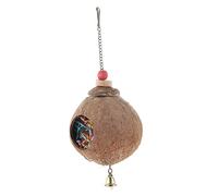 BESPORTBLE Balançoire en Coquille De Noix De Naturelle pour Calopsitte Jouet À Mâcher Sûr pour Animaux De Compagnie Banc De Tirage Cage Métallique Jouet pour Oiseaux