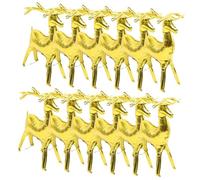 BESPORTBLE Ballons de Noël en Aluminium 10 Pcs Forme Cerf Doré 815 X 50 CM Décoration Festive Sapin Noël Accessoires Décoratifs Fête Anniversaire
