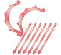 BESPORTBLE Ballons Fléchés en Aluminium Couleur Macaron Rose Lot de 2 set de Arcs et 6 Flèches de Cœur Accessoires pour Décoration Romantique Cosplay et Fête Saint-Valentin