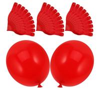 BESPORTBLE Ballons Rouges en Latex avec Queue 6 Pouces, Lot de 100 Pièces pour Décorations de Fête, Mariage, Anniversaire et Saint-valentin, Accessoires pour Guirlandes et Décor Intérieur