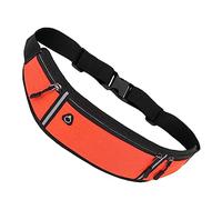 BESPORTBLE Banane de Sport en Tissu Ceinture Ceinture de Couchage Double Mini-Poches Sacoche Femme Fanny Pack de Rangement Pochette Femme Tissu Oxford Orange