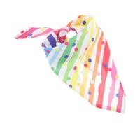 BESPORTBLE Bandana pour Chien à Rayures Arc-Ciel Écharpe Triangulaire Lavable Bavoir pour Chiot