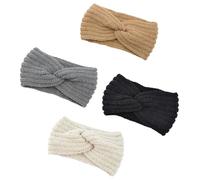 BESPORTBLE Bandeau Cache-oreilles En Laine Tricotée Pour Femmes 4pcs Élastique Confortable Pour L'hiver