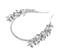 BESPORTBLE Bandeau De Diamant Accessoires Décor Épouser Casque De Mariée Quinceanera Être Mariées Bandeau Couronne Étincelante Mariage Coiffes Célibataire Royal Groupe Officiel Strass Silver