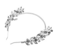 BESPORTBLE Bandeau De Diamant Royal Mariage Bande De Cheveux Diadèmes Groupe Bandeau Couronne Étincelante Épouser Casque Accessoires Quinceanera De Mariée Mariées Être Décor Silver Strass