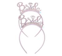 BESPORTBLE Bandeau de Mariée pour Fille 2 Pièces Lettres Bride Accessoires de Coiffure de Mariage Décoratifs Tenue pour Mariage et Enterrement de Vie de Jeune Fille