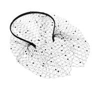 BESPORTBLE Bandeau En Maille Strass Chapeaux De Fascinateur Bande De Mariage Voiles Pour Les Mariées Fascinateur De Thé Clip De Cheveux Du Chapeau De Fête Casque Vintage Black Engrener