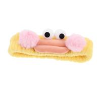 BESPORTBLE Bandeau Éponge et pour Maquillage Bandeau à Cheveux à Yeux et pour Lavage Visage Soins de Beauté et Coiffage Turban Élastique Peluche Jaune pour Femmes