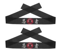BESPORTBLE Bandeau Japonerie Décoratif pour Karaté Lot de 2 Accessoire de Chef en 100% Coton et Solide pour Sport Cuisine Créatif pour Hommes