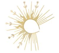 BESPORTBLE Bandeau Solaire Doré en Plastique Coiffe Étoiles et Forme Soleil, Design Élégant pour Cosplay et Défilé de Mode Femme