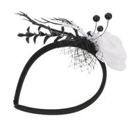 BESPORTBLE Bandeau Tête de Mort pour Halloween avec Mains de Squelette et Fleurs Accessoire de Cheveux pour Cosplay et Fêtes Halloween