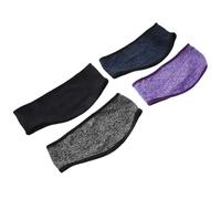 BESPORTBLE Bandeau Thermique Polaire Unisexe 4 Pièces Noir Gris Violet Bleu Protection Oreille Hiver Bandeau Sport Course Yoga Cyclisme Isolation Chaude et Anti-Transpiration Accessoires