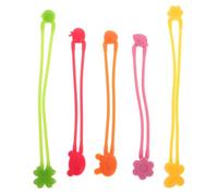 BESPORTBLE Bandes Élastiques en Silicone Flexibles pour Fixation de Carnets de Voyage Lot de 5 Bandes Colorées Sangles de Reliure en Silicone Usage Polyvalent Cuisine et Bureau Facile à