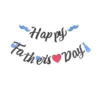 BESPORTBLE Bannière Décorative à Paillettes pour Fête des Pères - Guirlande Happy Father’S Day 1 Kit Fond Photo Décor Mural Intérieur et Extérieur Ambiance Festive Père Décoration