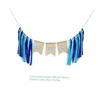 BESPORTBLE Bannière Décorative Bleu pour Fête Anniversaire An Garçon Fille Ornement Suspendu pour Décoration Anniversaire Garçon Fille Accessoire Photo Facile à Installer