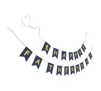 BESPORTBLE Bannière Décorative pour Fête des Pères Drapeau Fanion en Papier Doré Guirlande de 1 Ensemble Décoration Suspendue Légère et Réutilisable pour Intérieur et Extérieur Ambiance