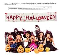 BESPORTBLE Bannière Halloween Party Suspendue Format Décoration Extérieure Toile Daraignée Fond pour Jardin et Maison Accueil Invités Effrayante