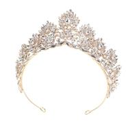 BESPORTBLE Baroque Bridal Tiara Crown With Rhinestones Alloy Hair Accessory For Weddings Birthdays And Pageants Elegant Bridal Hair Ornament