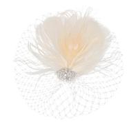 BESPORTBLE Barrette De Chapeaux De Thé Femmes Décorations Accessoires De Cheveux De Mariée De Mariage Enterrement De Vie De Jeune Fille Être Mariages Chapeau De Mariée Blanche Métal